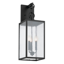 Kichler 59009BKT - Lahden 26" 3 Light Outdoor Wall Light with Clear Seeded Glass in Textured Black