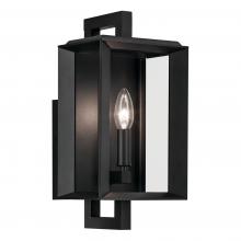 Kichler 59131BKT - Kroft 14 Inch 1 Light Outdoor Wall Light with Clear Glass In Textured Black