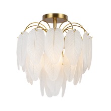 Artcraft AC11785BR - Alessia Collection 4-Light Semi-Flush Mount Brushed Brass