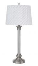 CAL Lighting BO-2998TB - 150W 3 way Ruston crystal/metal table lamp with pleated hardback shade