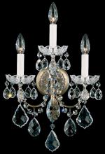 Schonbek 1870 3652-22S - New Orleans 3 Light 120V Wall Sconce in Heirloom Gold with Clear Crystals from Swarovski