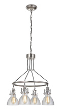 Craftmade 51224-PLN - State House 4 Light Chandelier in Polished Nickel