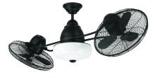 Craftmade BW248FB6 - 48" Dual Head Ceiling Fan w/Blades & Light Kit, Damp Rated