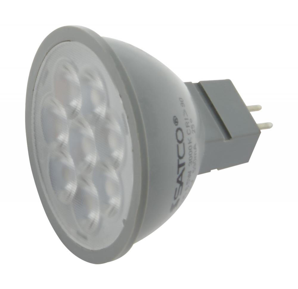 6 Watt; MR16 LED; 3000K; GU5.3 base; 40 deg. Beam Angle; 24 Volt