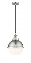 Innovations Lighting 201CSW-SN-HFS-81-SN-LED - Hampden - 1 Light - 9 inch - Brushed Satin Nickel - Cord hung - Mini Pendant