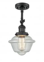 Innovations Lighting 201F-BK-G534-LED - Oxford - 1 Light - 7 inch - Matte Black - Adjustable Semi-Flush Mount
