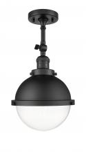 Innovations Lighting 201F-BK-HFS-82-BK - Hampden - 1 Light - 9 inch - Matte Black - Adjustable Semi-Flush Mount