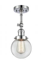 Innovations Lighting 201F-PC-G202-6-LED - Beacon - 1 Light - 6 inch - Polished Chrome - Adjustable Semi-Flush Mount