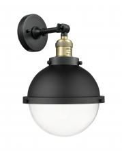Innovations Lighting 203-BAB-HFS-82-BK-LED - Hampden - 1 Light - 9 inch - Black Antique Brass - Adjustable Sconce