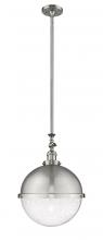 Innovations Lighting 206-SN-HFS-124-SN-LED - Hampden - 1 Light - 13 inch - Brushed Satin Nickel - Stem Hung - Pendant