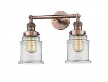 Innovations Lighting 208-AC-G182-LED - Canton - 2 Light - 17 inch - Antique Copper - Adjustable Bath Vanity Light