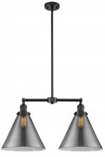 Innovations Lighting 209-OB-G43-L-LED - Cone - 2 Light - 21 inch - Oil Rubbed Bronze - Stem Hung - Adjustable Island Light