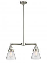 Innovations Lighting 209-SN-G64-LED - Cone - 2 Light - 21 inch - Brushed Satin Nickel - Stem Hung - Adjustable Island Light