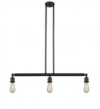 Innovations Lighting 213-BK-LED - Bare Bulb - 3 Light - 38 inch - Matte Black - Stem Hung - Adjustable Island Light
