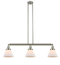 Innovations Lighting 213-SN-G41-LED - Cone - 3 Light - 40 inch - Brushed Satin Nickel - Stem Hung - Adjustable Island Light