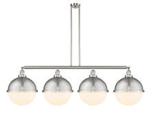 Innovations Lighting 214-SN-HFS-121-SN-LED - Hampden - 4 Light - 58 inch - Brushed Satin Nickel - Stem Hung - Adjustable Island Light