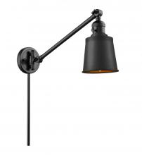 Innovations Lighting 237-BK-M9-BK-LED - Addison - 1 Light - 8 inch - Matte Black -Adjustable Swing Arm