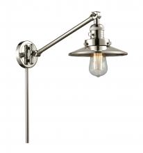 Innovations Lighting 237-PN-M1-PN-LED - Railroad - 1 Light - 8 inch - Polished Nickel -Adjustable Swing Arm