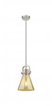Innovations Lighting 410-1SS-SN-G411-8ME - Newton Cone - 1 Light - 8 inch - Satin Nickel - Mini Pendant