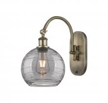 Innovations Lighting 518-1W-AB-G1213-8SM - Athens Deco Swirl - 1 Light - 8 inch - Antique Brass - Adjustable Swing Arm