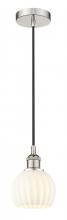 Innovations Lighting 616-1P-PN-G1217-6WV - White Venetian - 1 Light - 6 inch - Polished Nickel - Cord Hung - Mini Pendant