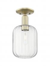 Innovations Lighting 716-1C-AB-G460-7CL - Preston - 1 Light - 6 inch - Antique Brass - Semi-Flush Mount