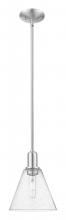 Innovations Lighting 716-1S-SN-GBC-84 - Berkshire Glass - 1 Light - 8 inch - Brushed Satin Nickel - Stem hung - Mini Pendant