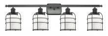 Innovations Lighting 916-4W-BK-G51-CE-LED - Bell Cage - 4 Light - 36 inch - Matte Black - Bath Vanity Light