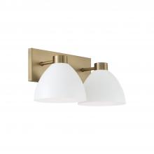Capital 152021AW - 2-Light Vanity in Aged Brass and White