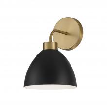 Capital 652011AB - 1-Light Sconce in Aged Brass and Black