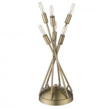 Acclaim Lighting TT80025AB - Perret 6-Light Aged Brass Table Lamp