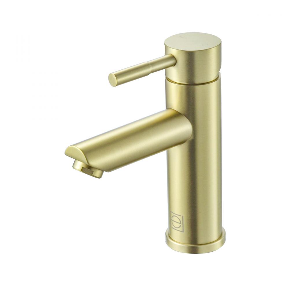Mia Single Hole Single Handle Bathroom Faucet in Brushed Gold