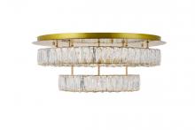 Elegant 3503F26L2G - Monroe Flush D25.6''H9.8''LED 54W Gold