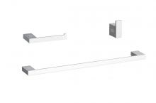 Elegant HWB-13S3HPCH - Sofia 3-Piece Bathroom Hardware Set in Chrome