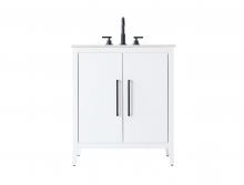 Elegant VF29330WH - Vanity Cabinet 2Dr 30x21.5x35 White