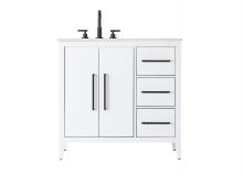 Elegant VF29336WH - Vanity Cabinet 2Dr 3Dw 36x21.5x35 White