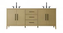 Elegant VF29384DMHB - Vanity Cabinet 4Dr 3Dw 84x21.5x35 Honey Brown
