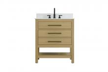 Elegant VF60530MHB-BS - Vanity Cabinet 2DW 30"W x 22"D x 34"H Honey Brownw/BS