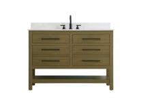 Elegant VF60548MCB-BS - Vanity Cabinet 4DW 48"W x 22"D x 34"H Chestnut Brownw/BS