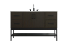 Elegant VF60754MMB - Vanity Cabinet 2Dr4Dw 54"x22"x34" Mocha Brown