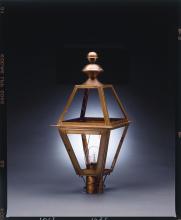 Northeast Lantern 1023-DAB-CIM-SMG - Post Dark Antique Brass Medium Base Socket With Chimney Seedy Marine Glass