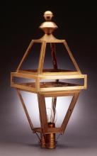 Northeast Lantern 1223-AC-LT3-CSG - Post Antique Copper 3 Candelabra Sockets Clear Seedy Glass