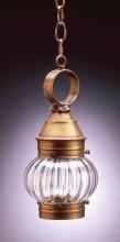 Northeast Lantern 2012-DAB-MED-OPT - Onion Hanging No Cage Dark Antique Brass Medium Base Socket Optic Glass