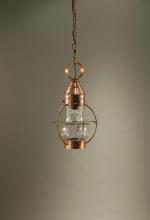 Northeast Lantern 2722-AC-MED-OPT - Caged Pear Hanging Antique Copper Medium Base Socket Optic Glass