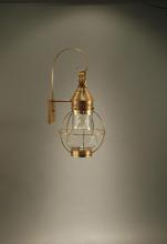 Northeast Lantern 2731-DAB-MED-CSG - Caged Pear Wall Dark Antique Brass Medium Base Socket Clear Seedy Glass