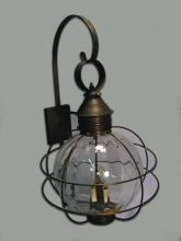 Northeast Lantern 2851-VG-LT3-CSG - Caged Round Wall Verdi Gris 3 Candelabra Sockets Clear Seedy Glass