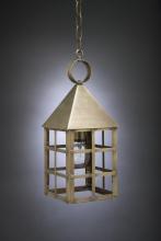 Northeast Lantern 7132-DAB-MED-CSG - Pyramid Top H-Bars Hanging Dark Antique Brass Medium Base Socket Clear Seedy Glass