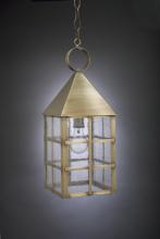 Northeast Lantern 7142-VG-LT2-SMG - Pyramid Top H-Bars Hanging Verdi Gris 2 Candelabra Sockets Seedy Marine Glass