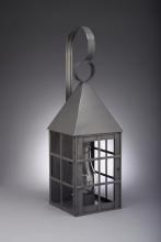 Northeast Lantern 7151-AC-CIM-SMG - Pyramid Top H-Bars Post Antique Copper Medium Base Socket With Chimney Seedy Marine Glass