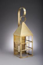 Northeast Lantern 7151-VG-CIM-CLR - Pyramid Top H-Bars Post Verdi Gris Medium Base Socket With Chimney Clear Glass